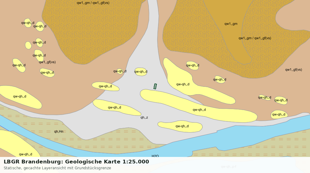 Statische Kartenansicht: LBGR Brandenburg: Geologische Karte 1:25.000