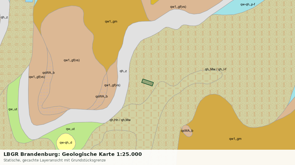 Statische Kartenansicht: LBGR Brandenburg: Geologische Karte 1:25.000