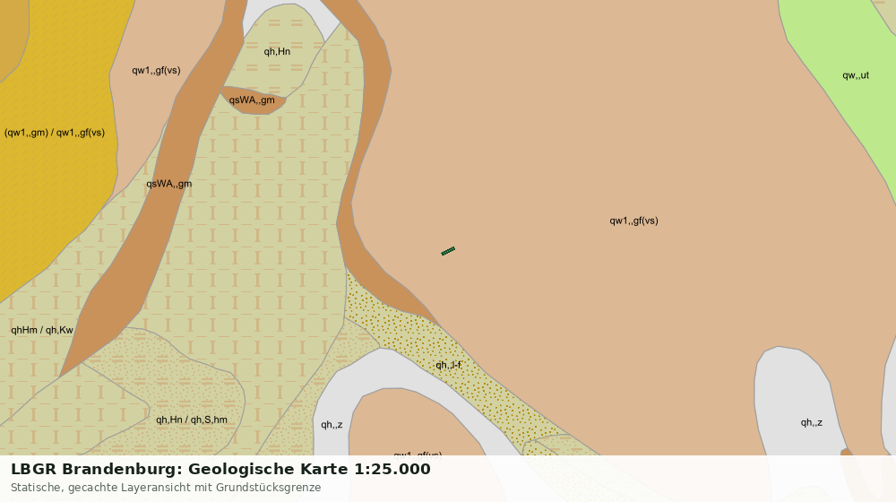 Statische Kartenansicht: LBGR Brandenburg: Geologische Karte 1:25.000