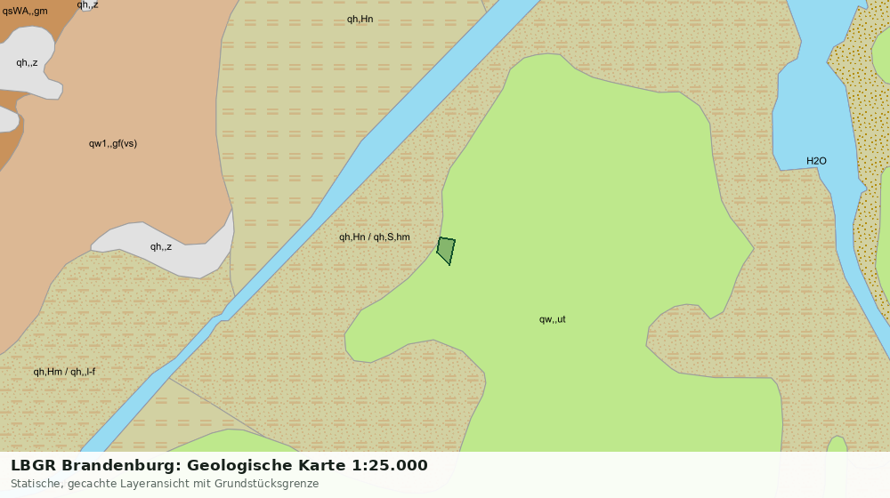 Statische Kartenansicht: LBGR Brandenburg: Geologische Karte 1:25.000