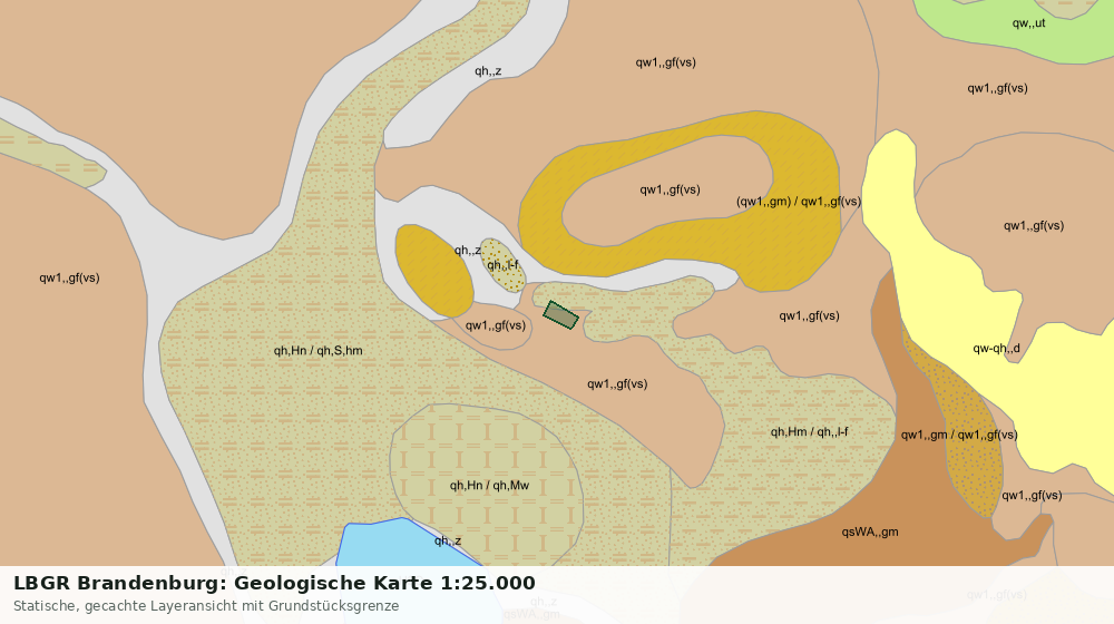 Statische Kartenansicht: LBGR Brandenburg: Geologische Karte 1:25.000