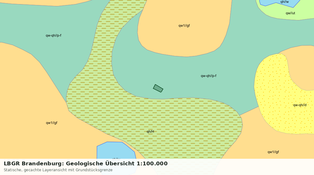 Statische Kartenansicht: LBGR Brandenburg: Geologische Übersicht 1:100.000