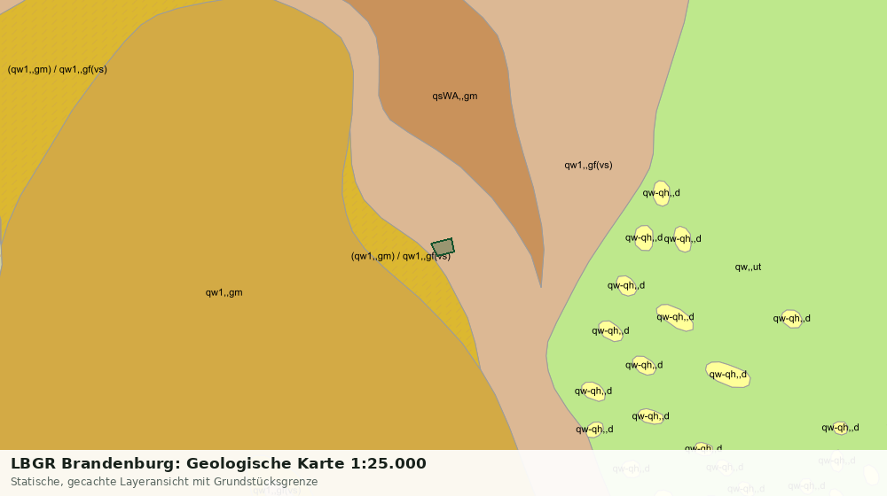 Statische Kartenansicht: LBGR Brandenburg: Geologische Karte 1:25.000
