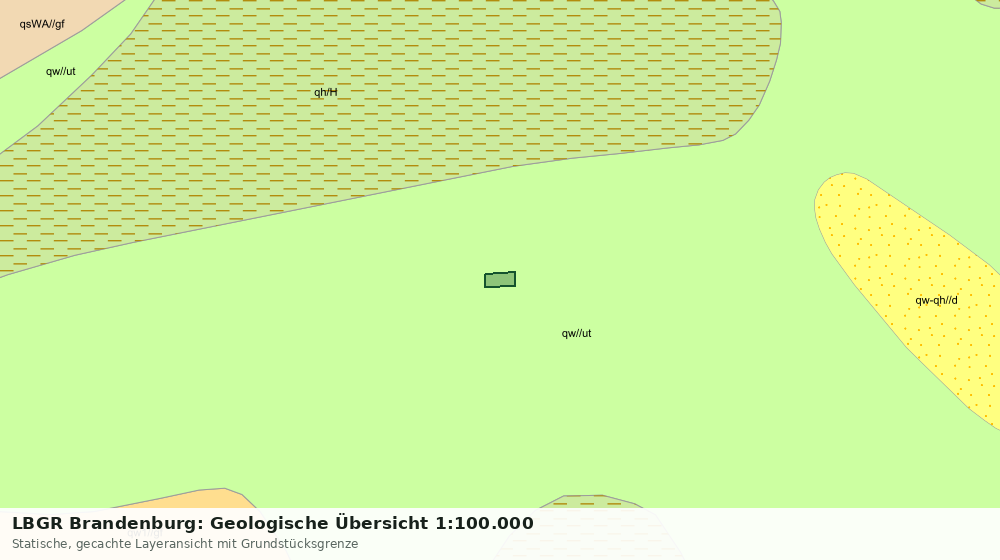 Statische Kartenansicht: LBGR Brandenburg: Geologische Übersicht 1:100.000