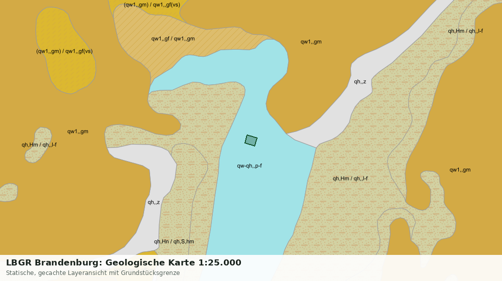 Statische Kartenansicht: LBGR Brandenburg: Geologische Karte 1:25.000
