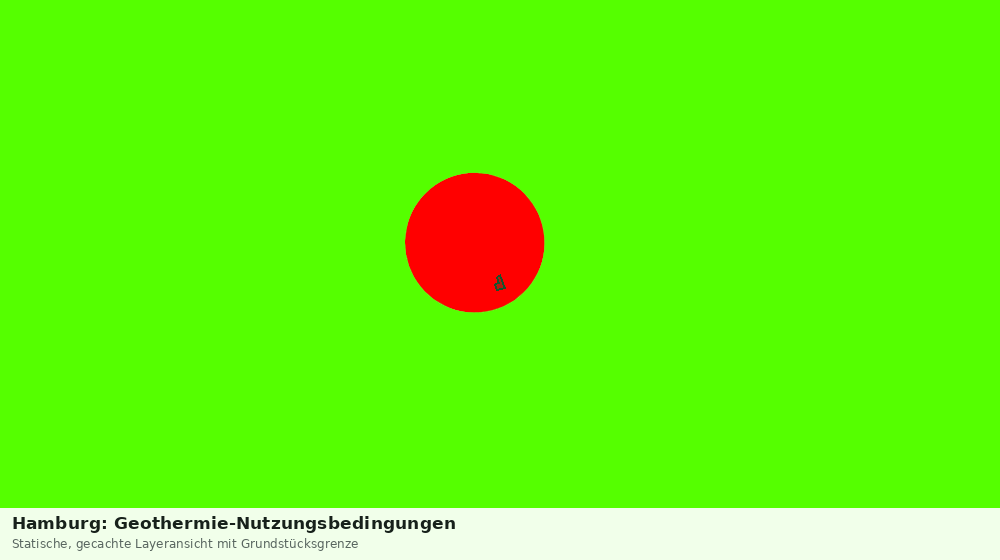 Statische Kartenansicht: Hamburg: Geothermie-Nutzungsbedingungen