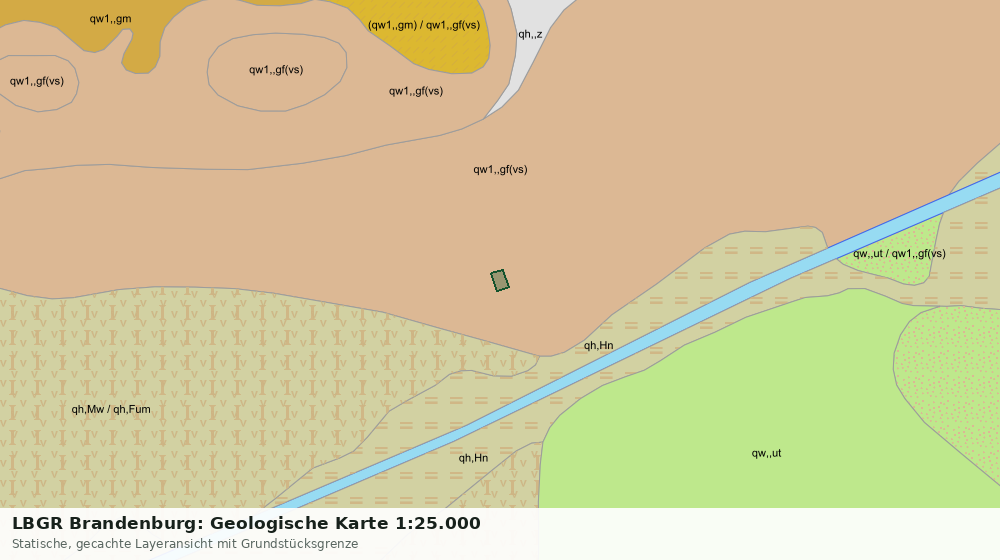 Statische Kartenansicht: LBGR Brandenburg: Geologische Karte 1:25.000