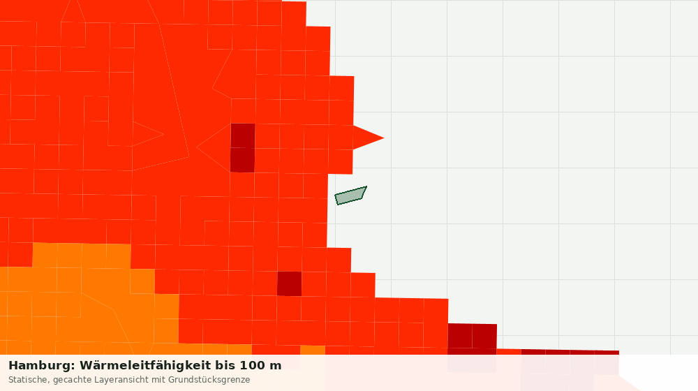 Statische Kartenansicht: Hamburg: Wärmeleitfähigkeit bis 100 m