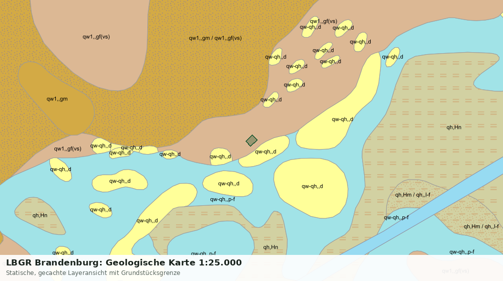 Statische Kartenansicht: LBGR Brandenburg: Geologische Karte 1:25.000