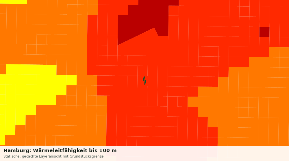 Statische Kartenansicht: Hamburg: Wärmeleitfähigkeit bis 100 m