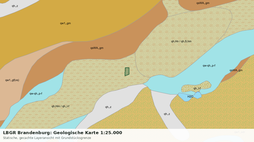 Statische Kartenansicht: LBGR Brandenburg: Geologische Karte 1:25.000