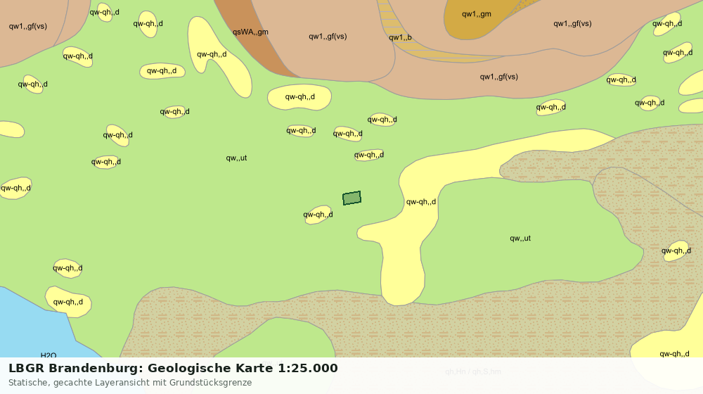 Statische Kartenansicht: LBGR Brandenburg: Geologische Karte 1:25.000