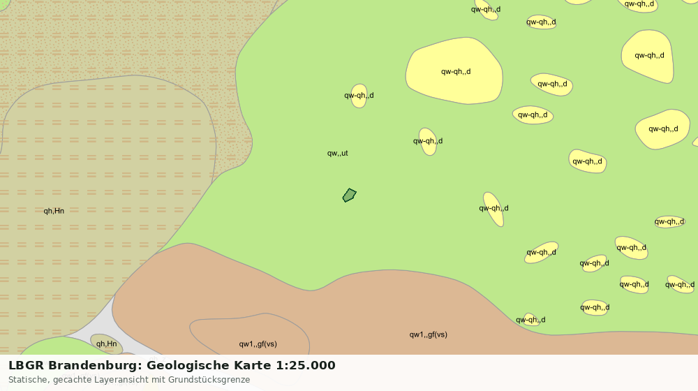 Statische Kartenansicht: LBGR Brandenburg: Geologische Karte 1:25.000