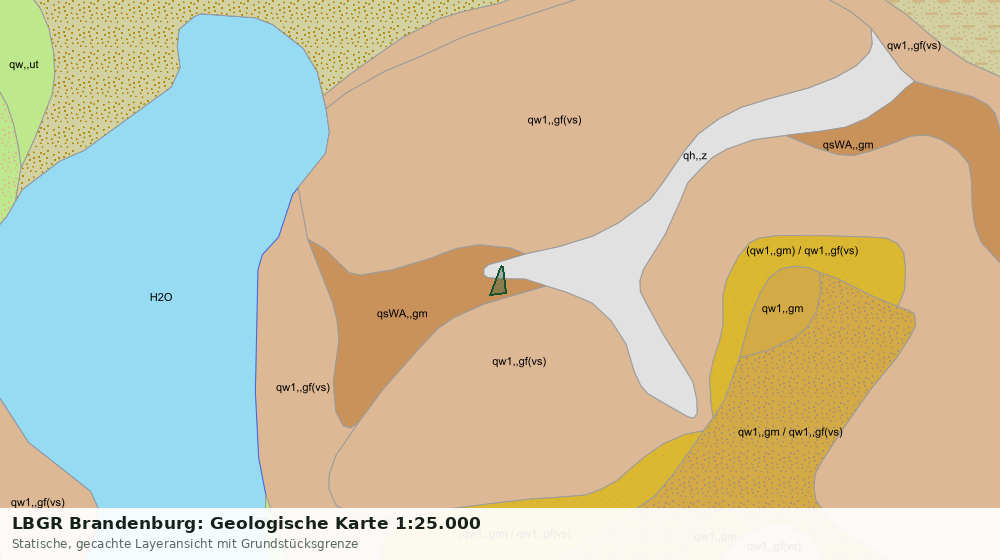 Statische Kartenansicht: LBGR Brandenburg: Geologische Karte 1:25.000