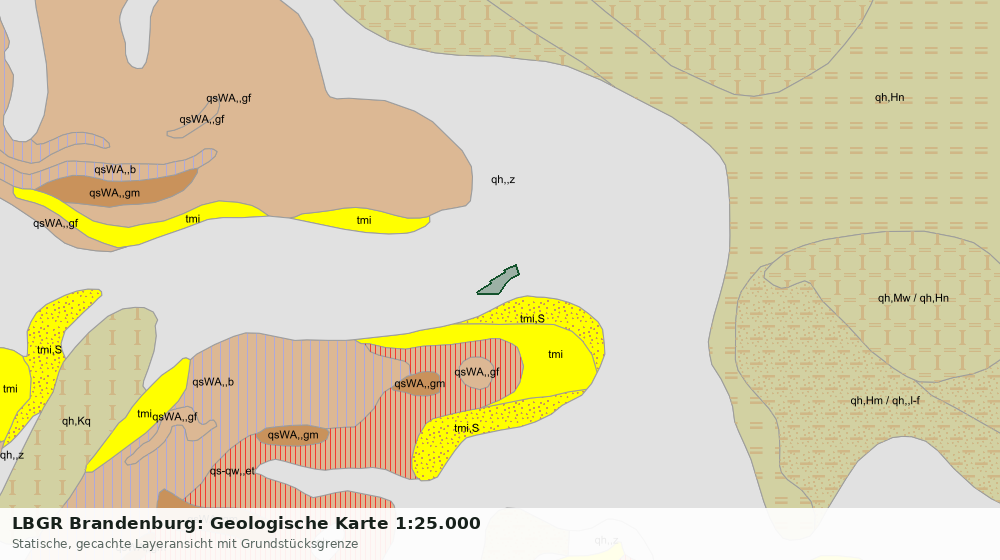 Statische Kartenansicht: LBGR Brandenburg: Geologische Karte 1:25.000