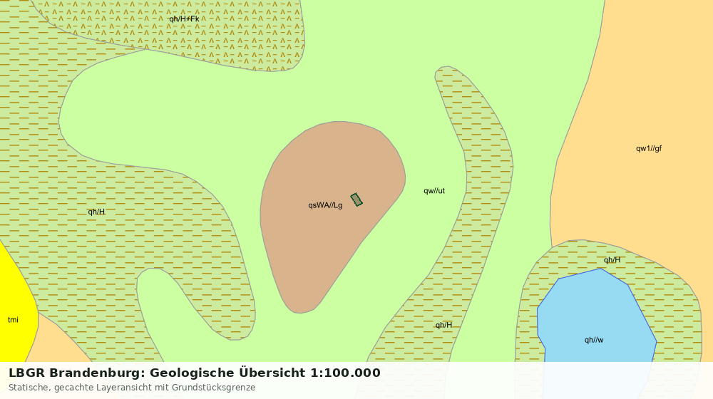 Statische Kartenansicht: LBGR Brandenburg: Geologische Übersicht 1:100.000