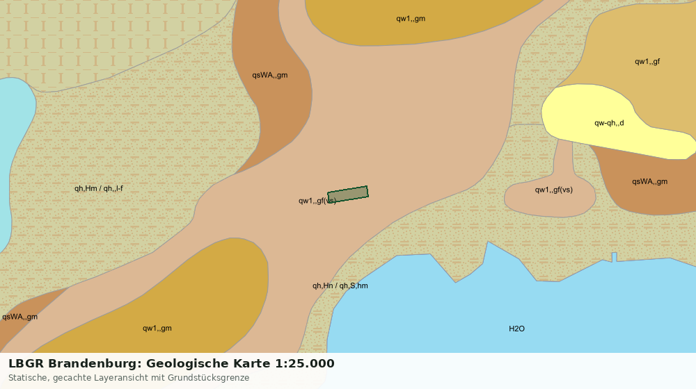 Statische Kartenansicht: LBGR Brandenburg: Geologische Karte 1:25.000