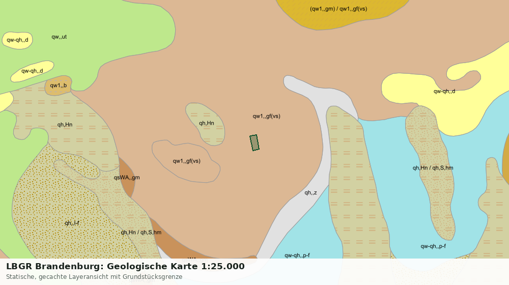 Statische Kartenansicht: LBGR Brandenburg: Geologische Karte 1:25.000