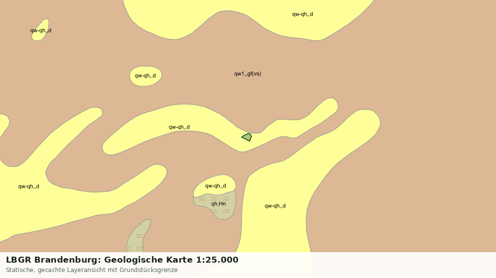 Statische Kartenansicht: LBGR Brandenburg: Geologische Karte 1:25.000