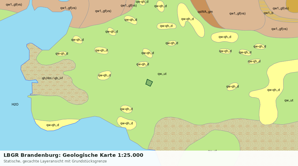 Statische Kartenansicht: LBGR Brandenburg: Geologische Karte 1:25.000