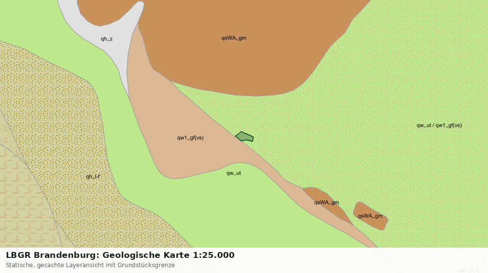 Statische Kartenansicht: LBGR Brandenburg: Geologische Karte 1:25.000