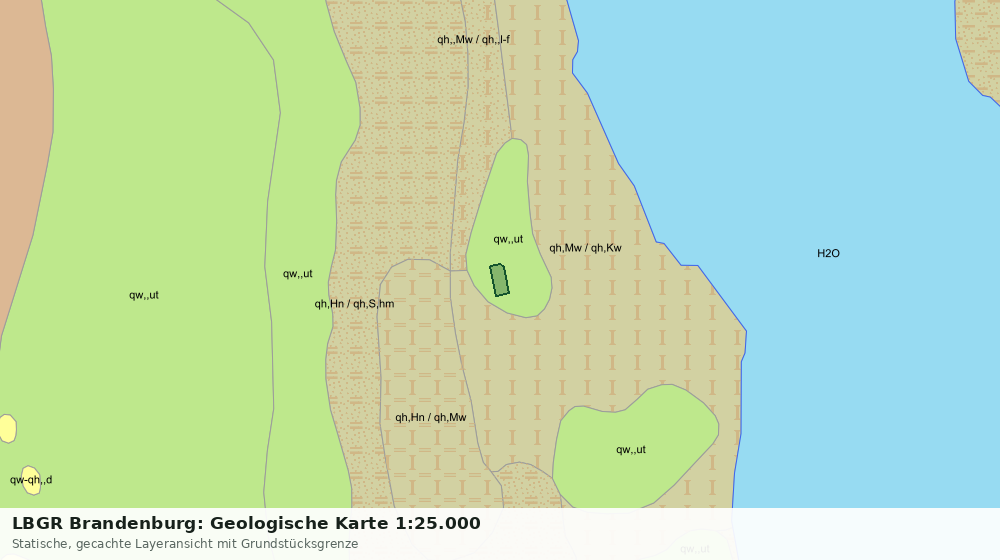 Statische Kartenansicht: LBGR Brandenburg: Geologische Karte 1:25.000
