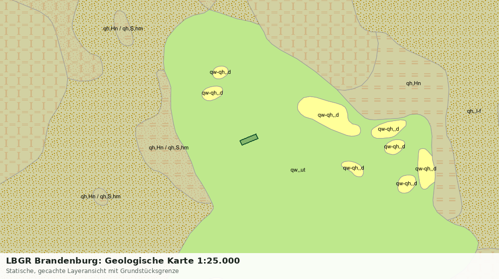 Statische Kartenansicht: LBGR Brandenburg: Geologische Karte 1:25.000