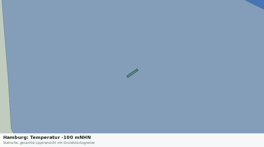 Statische Kartenansicht: Hamburg: Temperatur -100 mNHN