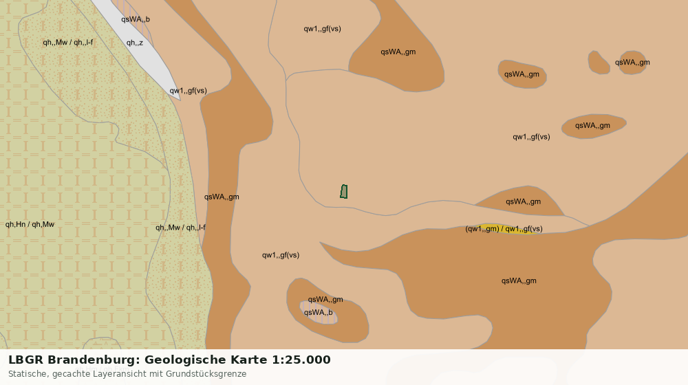 Statische Kartenansicht: LBGR Brandenburg: Geologische Karte 1:25.000