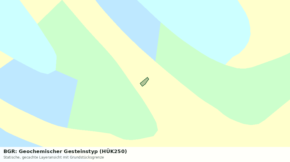 Statische Kartenansicht: BGR: Geochemischer Gesteinstyp (HÜK250)