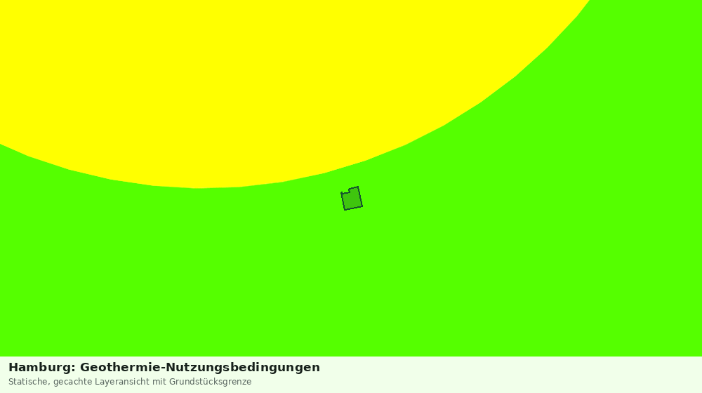 Statische Kartenansicht: Hamburg: Geothermie-Nutzungsbedingungen