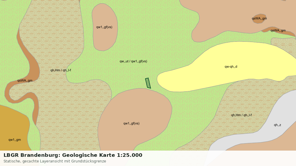 Statische Kartenansicht: LBGR Brandenburg: Geologische Karte 1:25.000