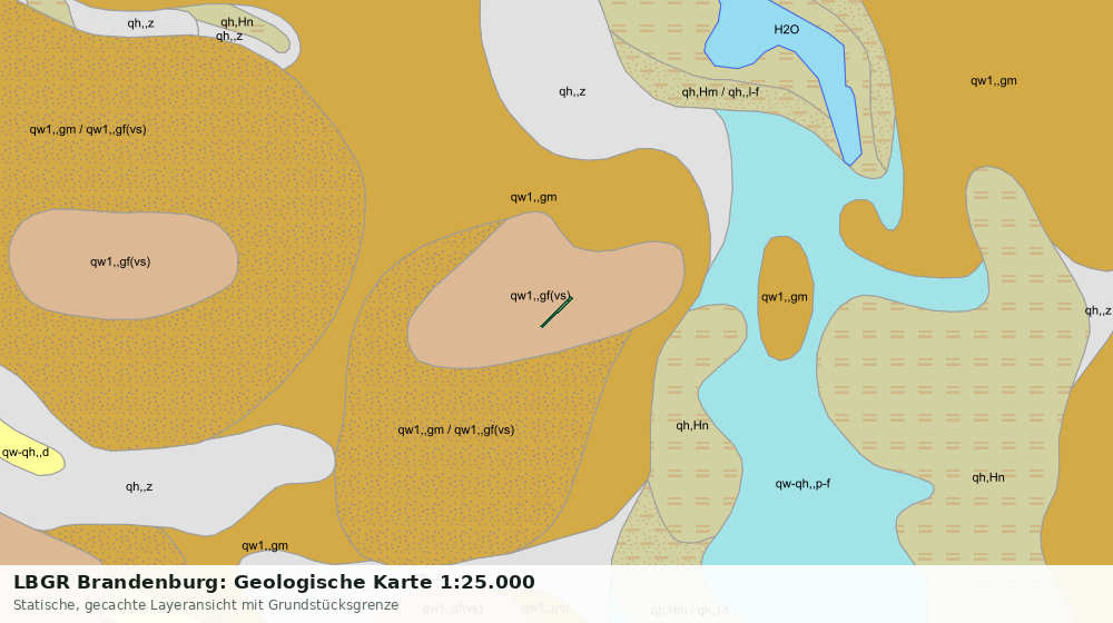 Statische Kartenansicht: LBGR Brandenburg: Geologische Karte 1:25.000