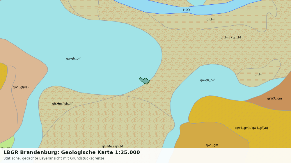 Statische Kartenansicht: LBGR Brandenburg: Geologische Karte 1:25.000