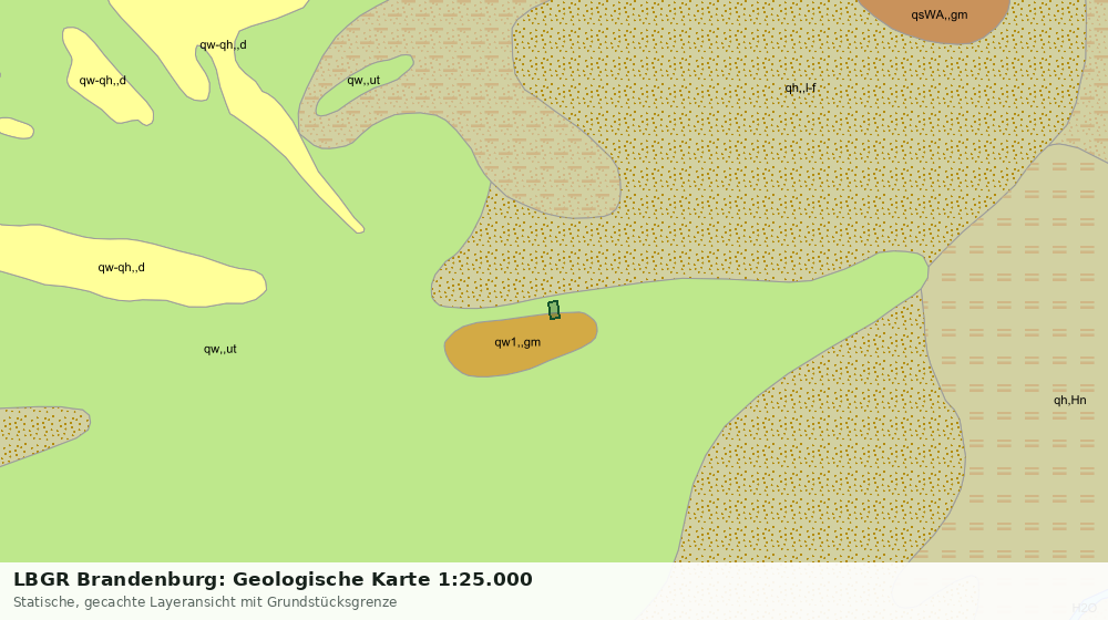 Statische Kartenansicht: LBGR Brandenburg: Geologische Karte 1:25.000