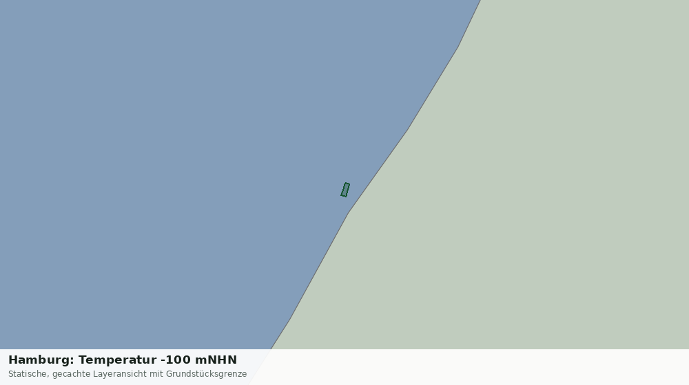 Statische Kartenansicht: Hamburg: Temperatur -100 mNHN