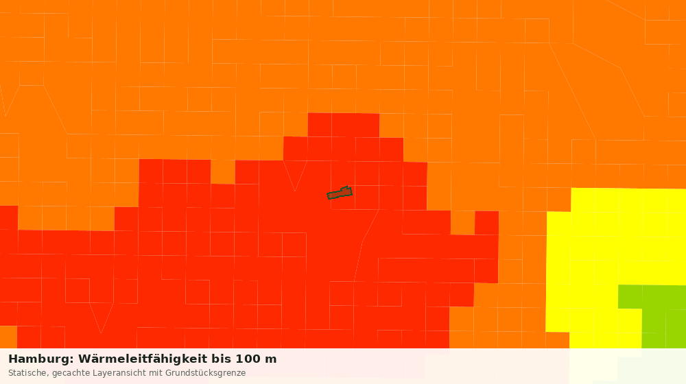 Statische Kartenansicht: Hamburg: Wärmeleitfähigkeit bis 100 m