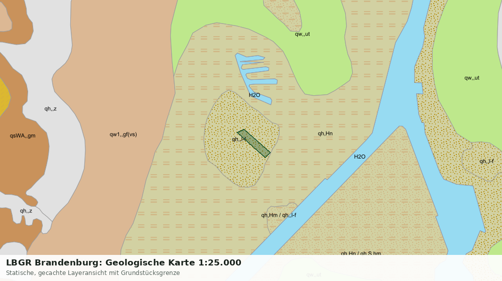 Statische Kartenansicht: LBGR Brandenburg: Geologische Karte 1:25.000