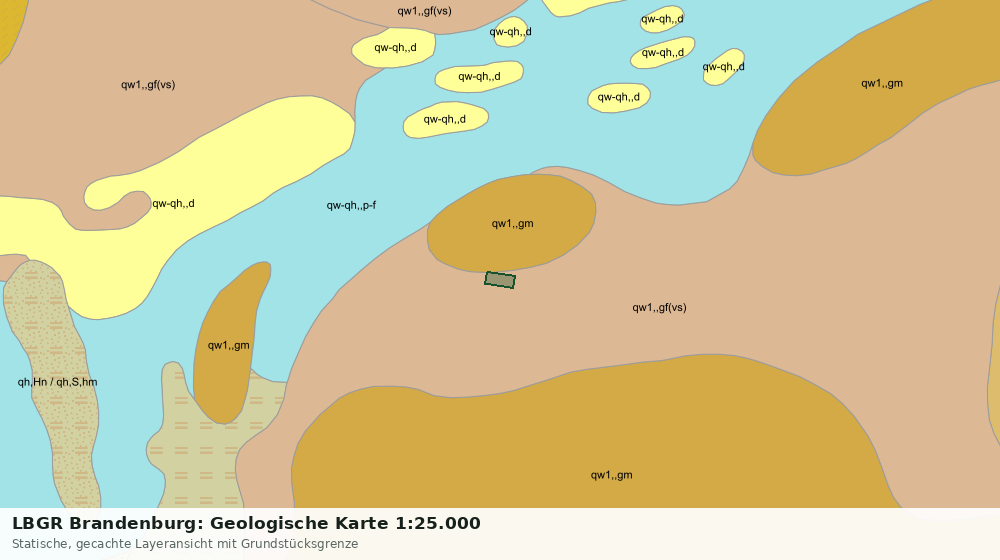Statische Kartenansicht: LBGR Brandenburg: Geologische Karte 1:25.000