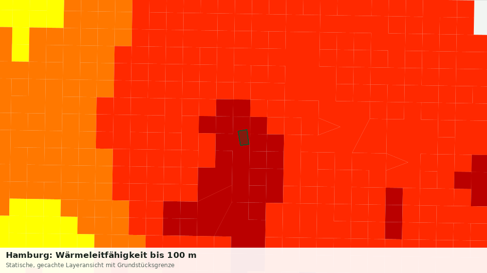 Statische Kartenansicht: Hamburg: Wärmeleitfähigkeit bis 100 m
