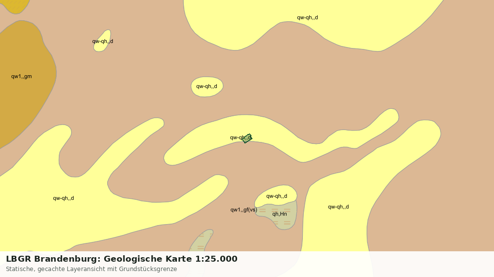 Statische Kartenansicht: LBGR Brandenburg: Geologische Karte 1:25.000