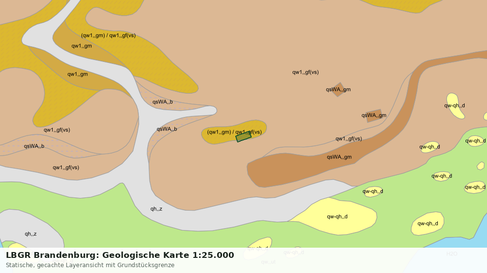 Statische Kartenansicht: LBGR Brandenburg: Geologische Karte 1:25.000