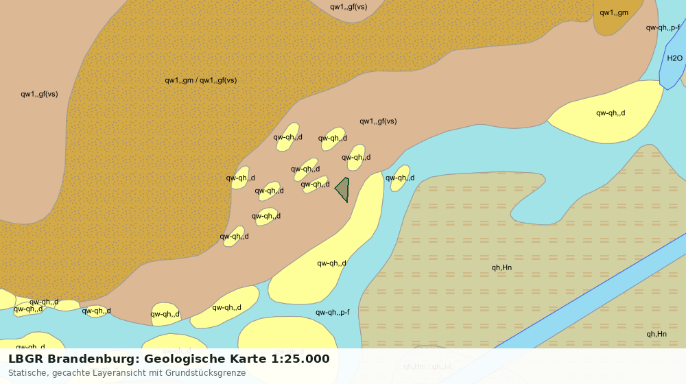Statische Kartenansicht: LBGR Brandenburg: Geologische Karte 1:25.000