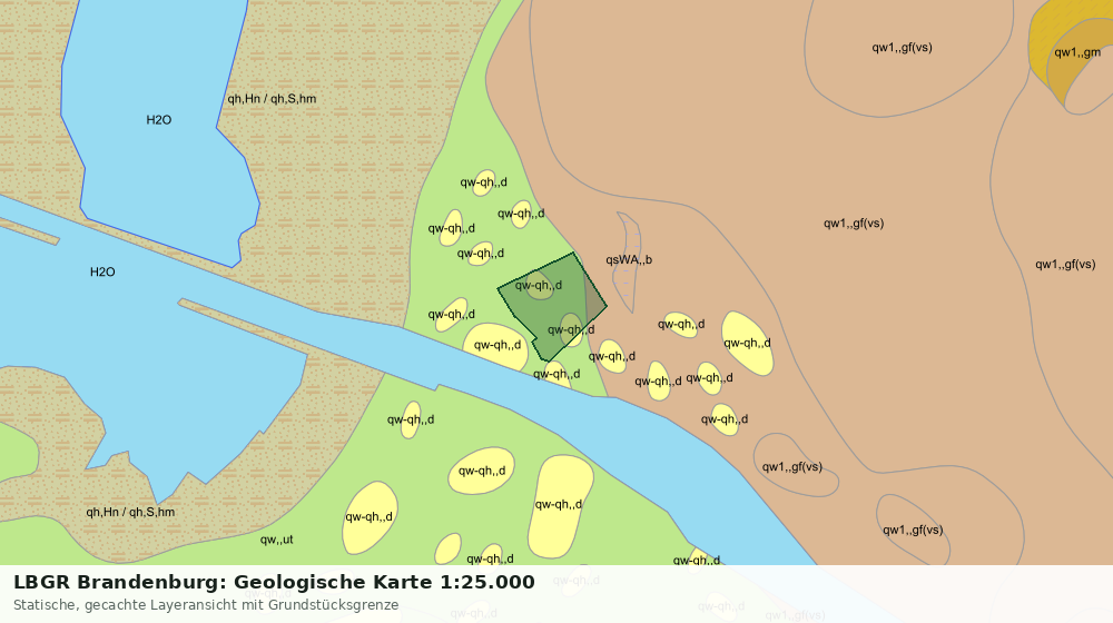 Statische Kartenansicht: LBGR Brandenburg: Geologische Karte 1:25.000