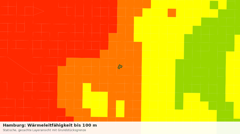 Statische Kartenansicht: Hamburg: Wärmeleitfähigkeit bis 100 m