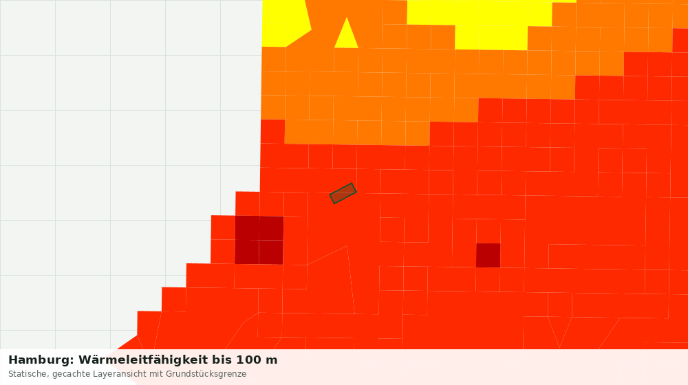 Statische Kartenansicht: Hamburg: Wärmeleitfähigkeit bis 100 m