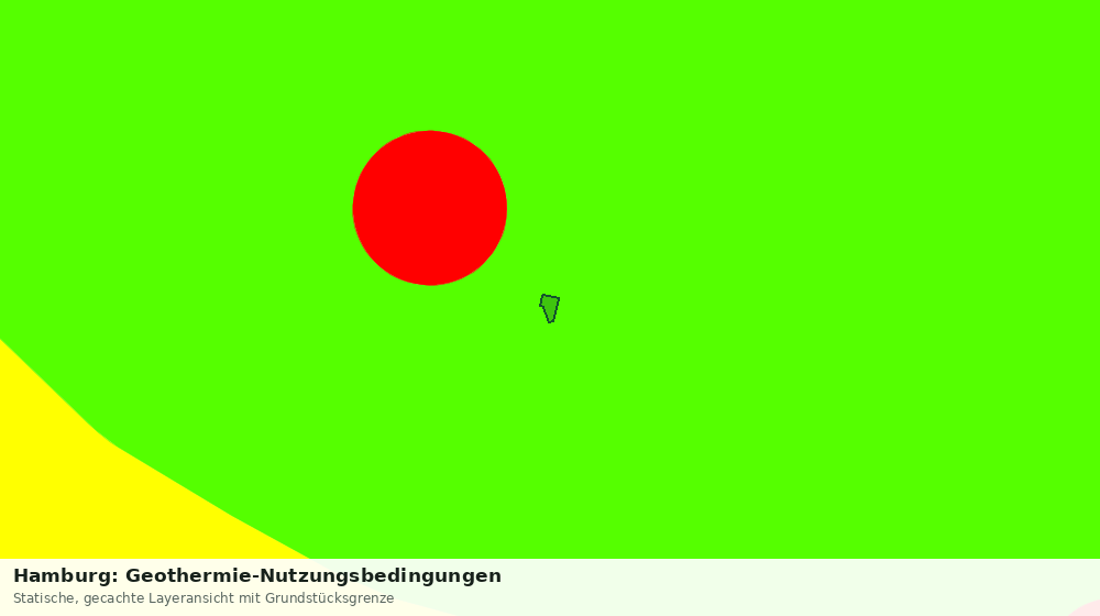 Statische Kartenansicht: Hamburg: Geothermie-Nutzungsbedingungen