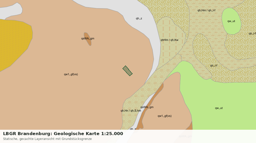 Statische Kartenansicht: LBGR Brandenburg: Geologische Karte 1:25.000
