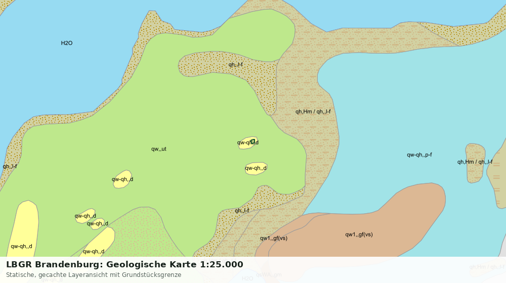 Statische Kartenansicht: LBGR Brandenburg: Geologische Karte 1:25.000