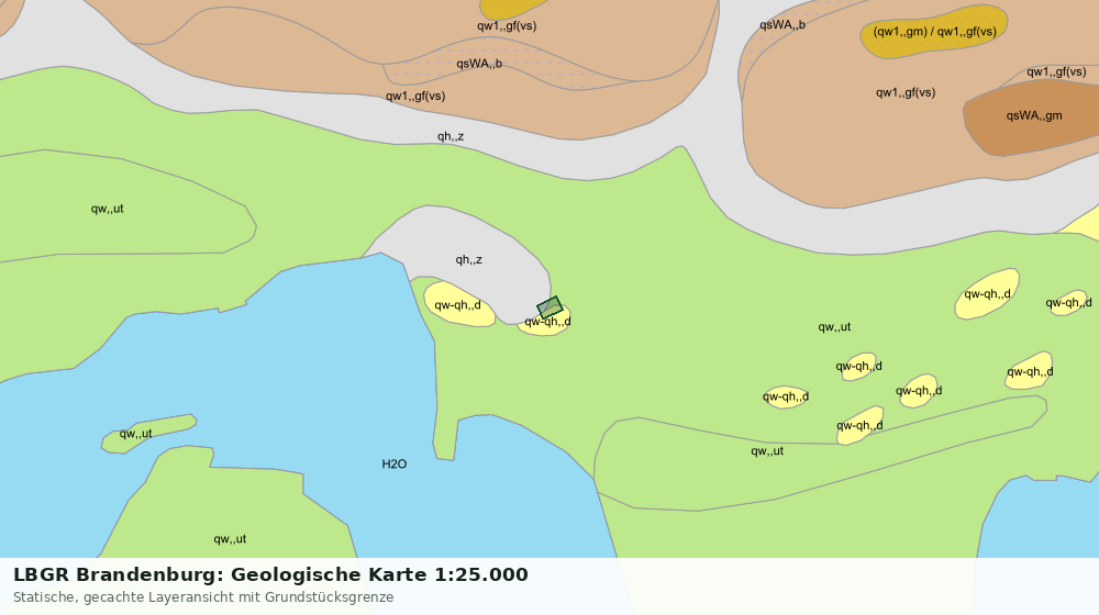 Statische Kartenansicht: LBGR Brandenburg: Geologische Karte 1:25.000